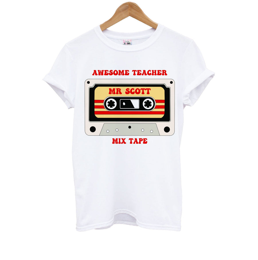 Awesome Teacher Mix Tape - Personalised Teachers Gift Kids T-Shirt