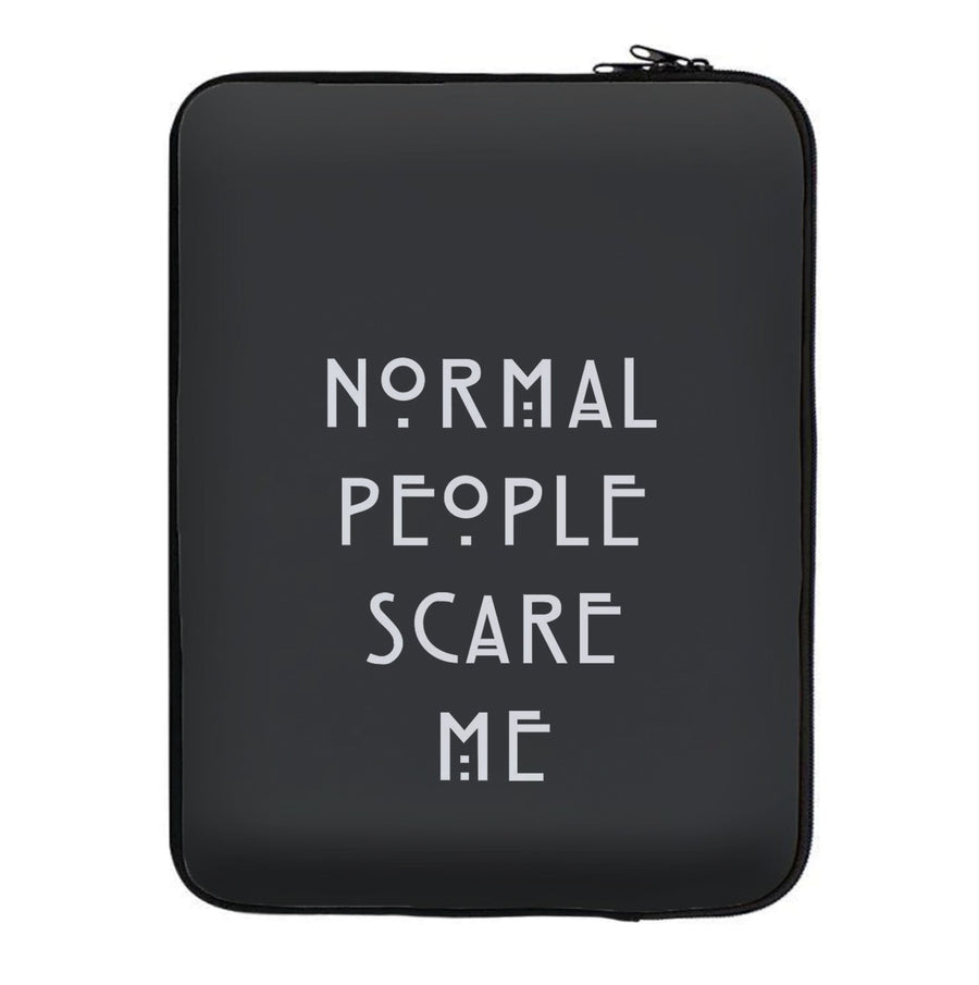 Normal People Scare Me - Black American Horror Story Laptop Sleeve
