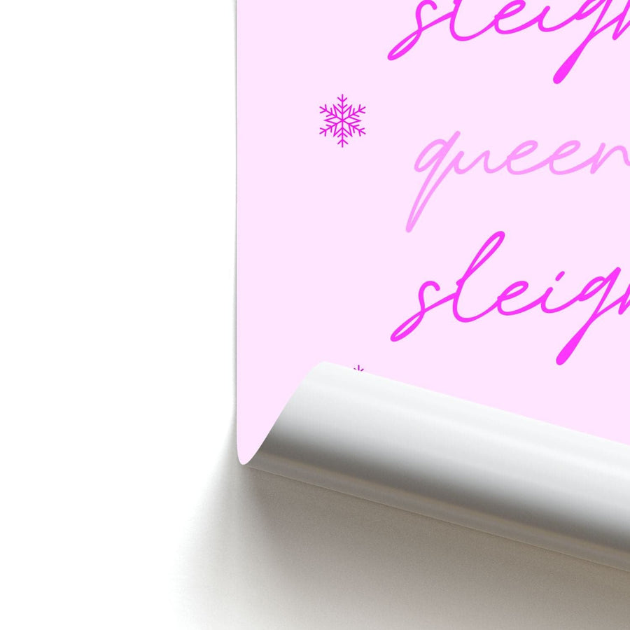 Sleigh Queen - Christmas Puns Poster