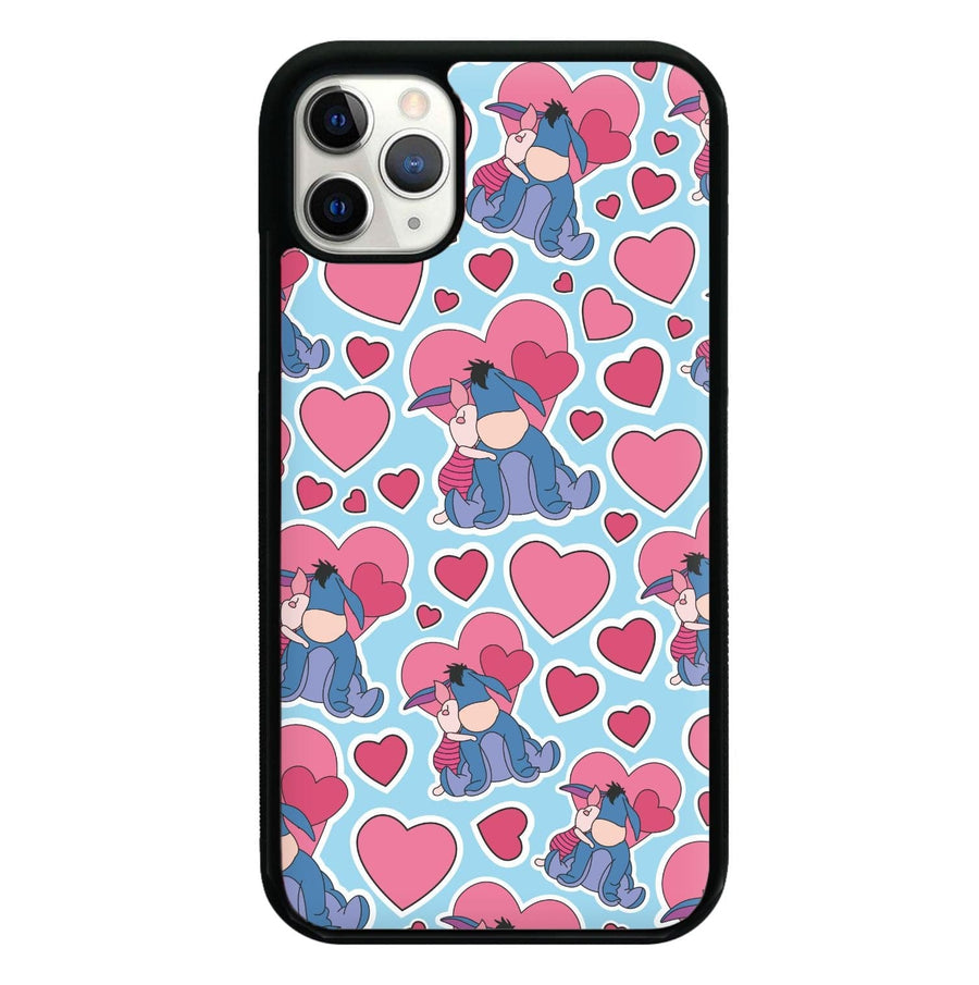 Eeore And Piglet Pattern - Disney Valentine's Phone Case