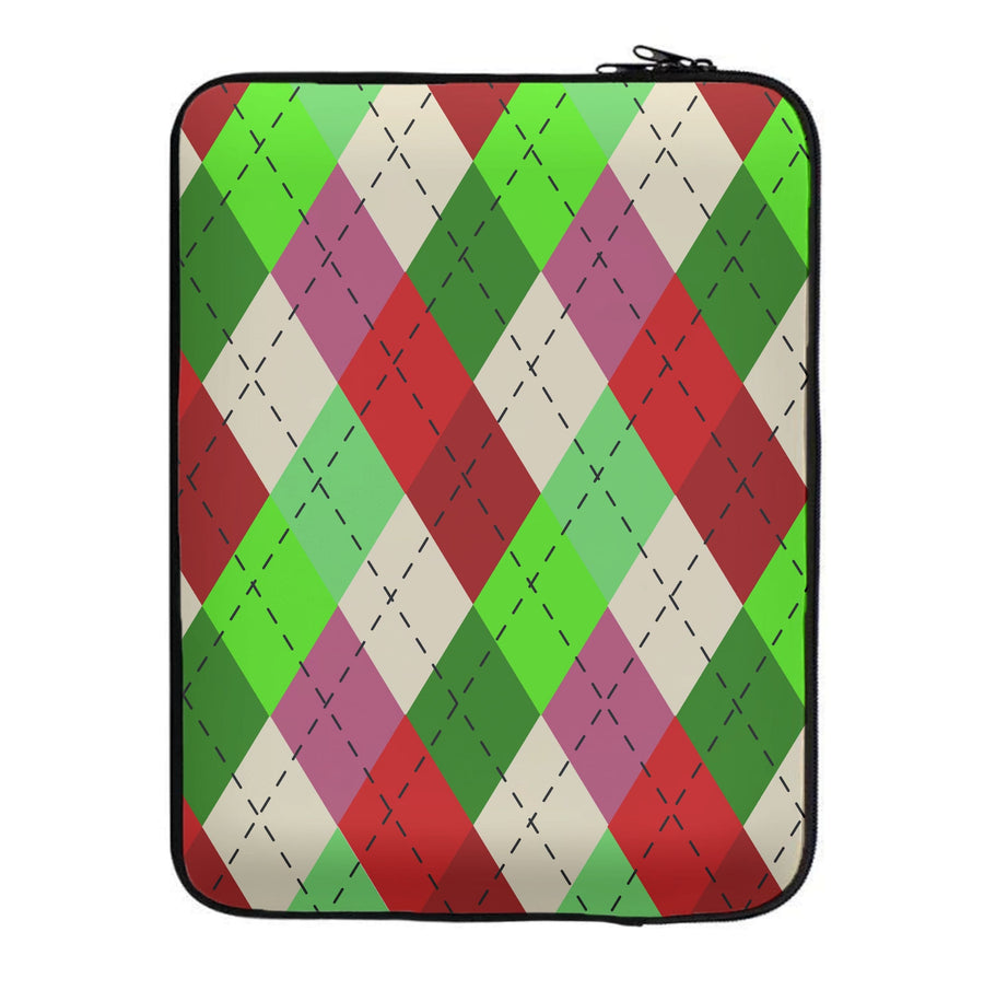Red And Green - Christmas Patterns Laptop Sleeve