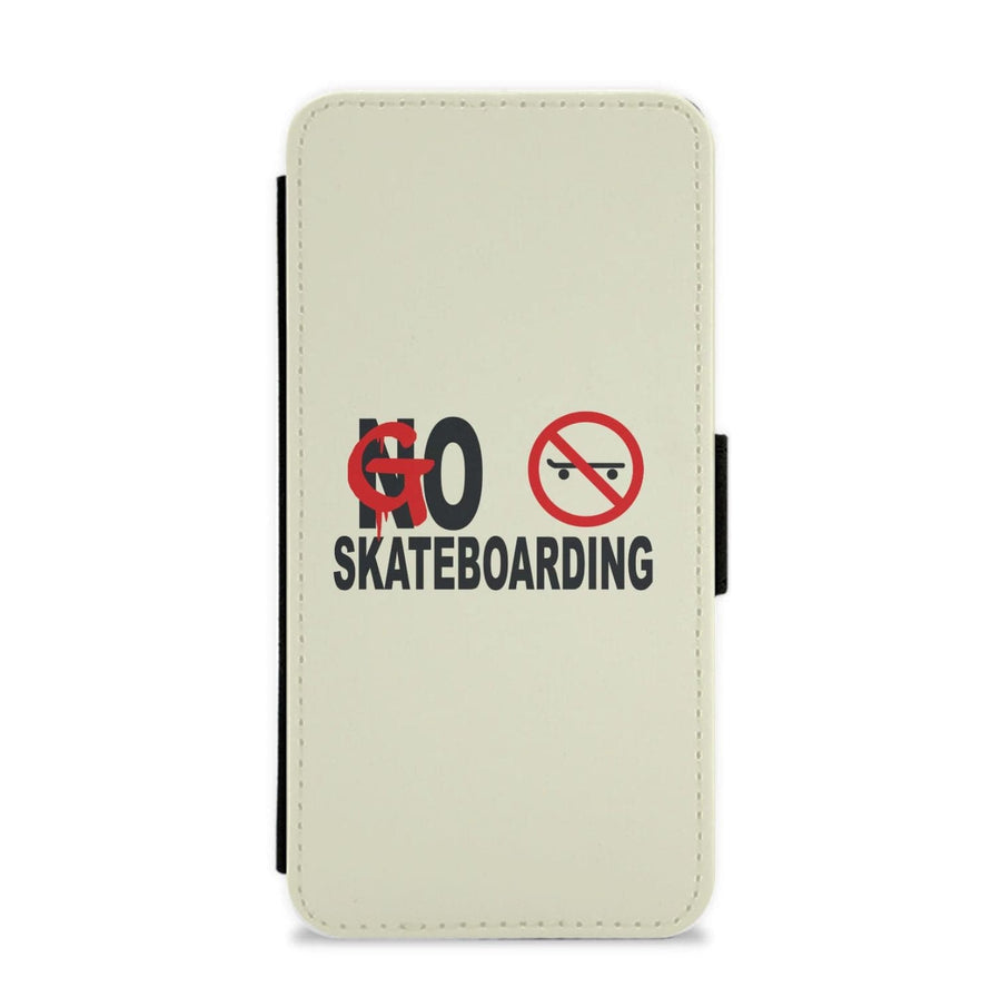 Go Skateboarding - Skate Aesthetic  Flip / Wallet Phone Case