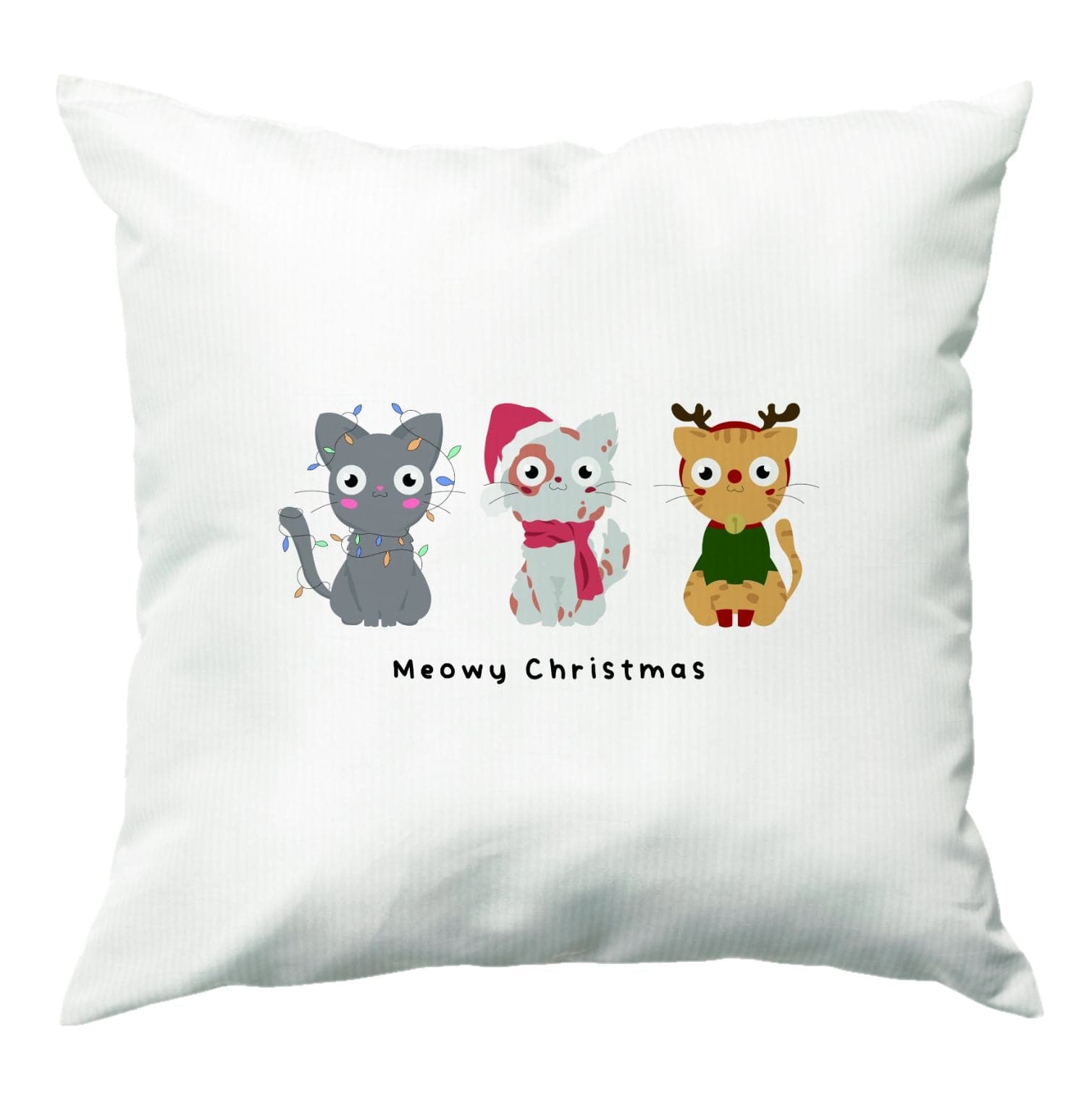 Meowy Christmas Cushion
