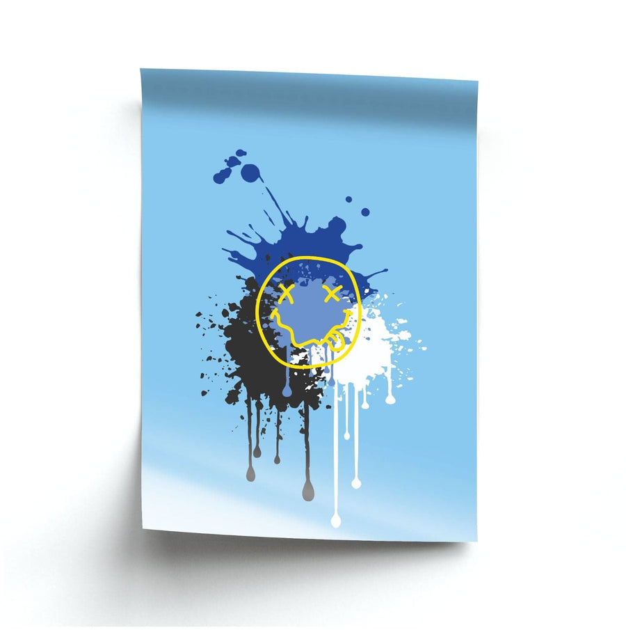 Blue Graffiti - Skate Aesthetic  Poster