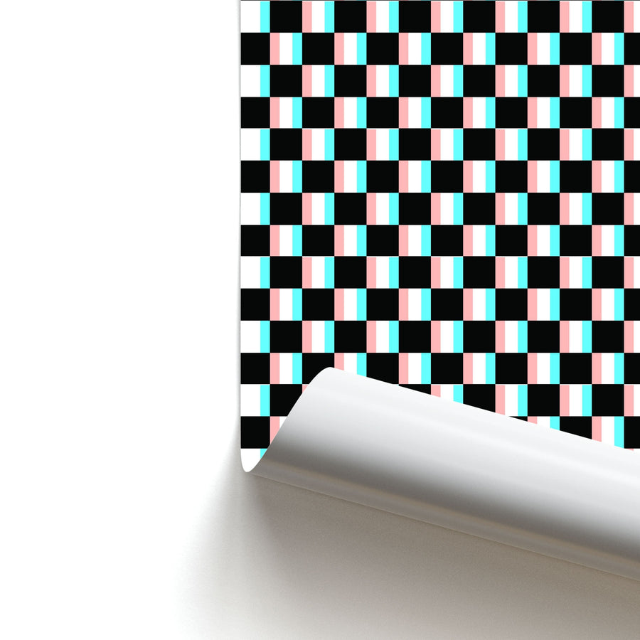 3D Squares - Trippy Patterns Poster
