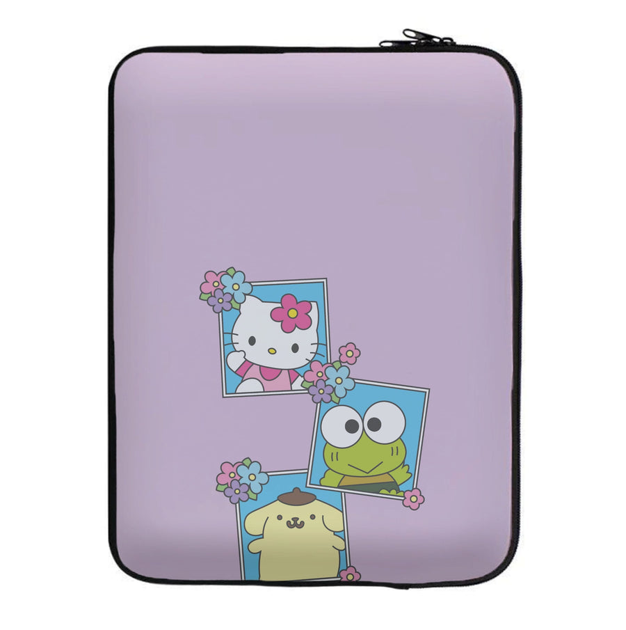 Pompompurin, Hello Kitty And Keroppi - Hello Kitty Laptop Sleeve