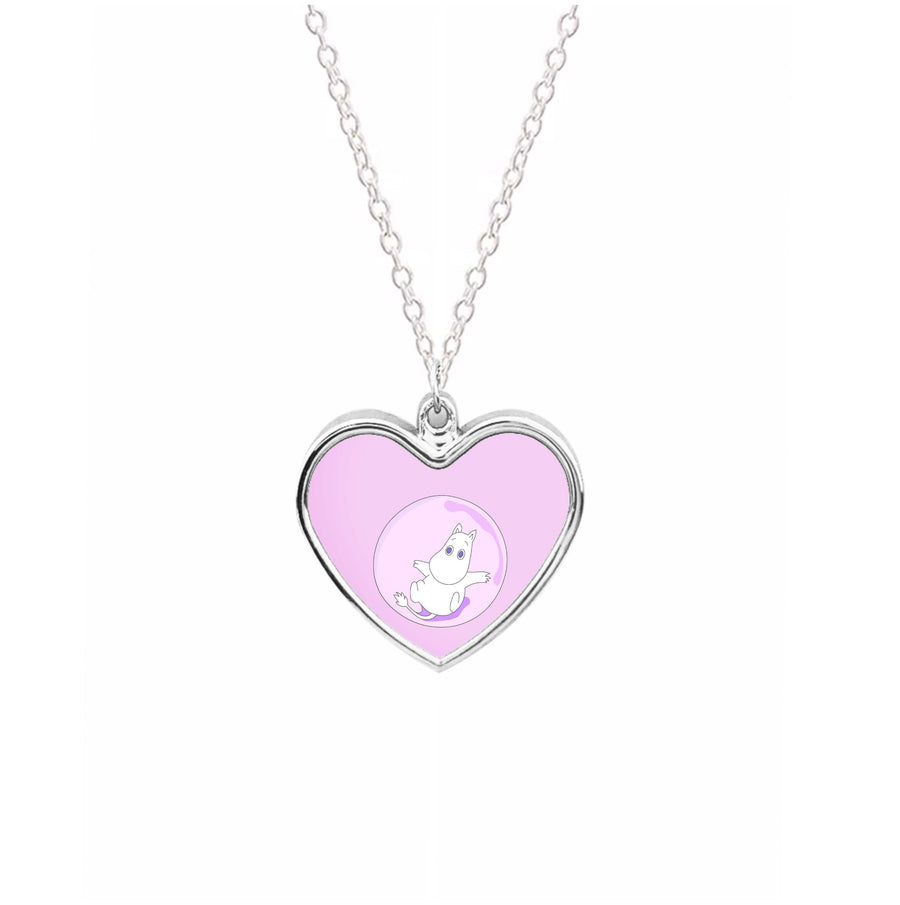 Moomin In A Pink Bubble  Necklace
