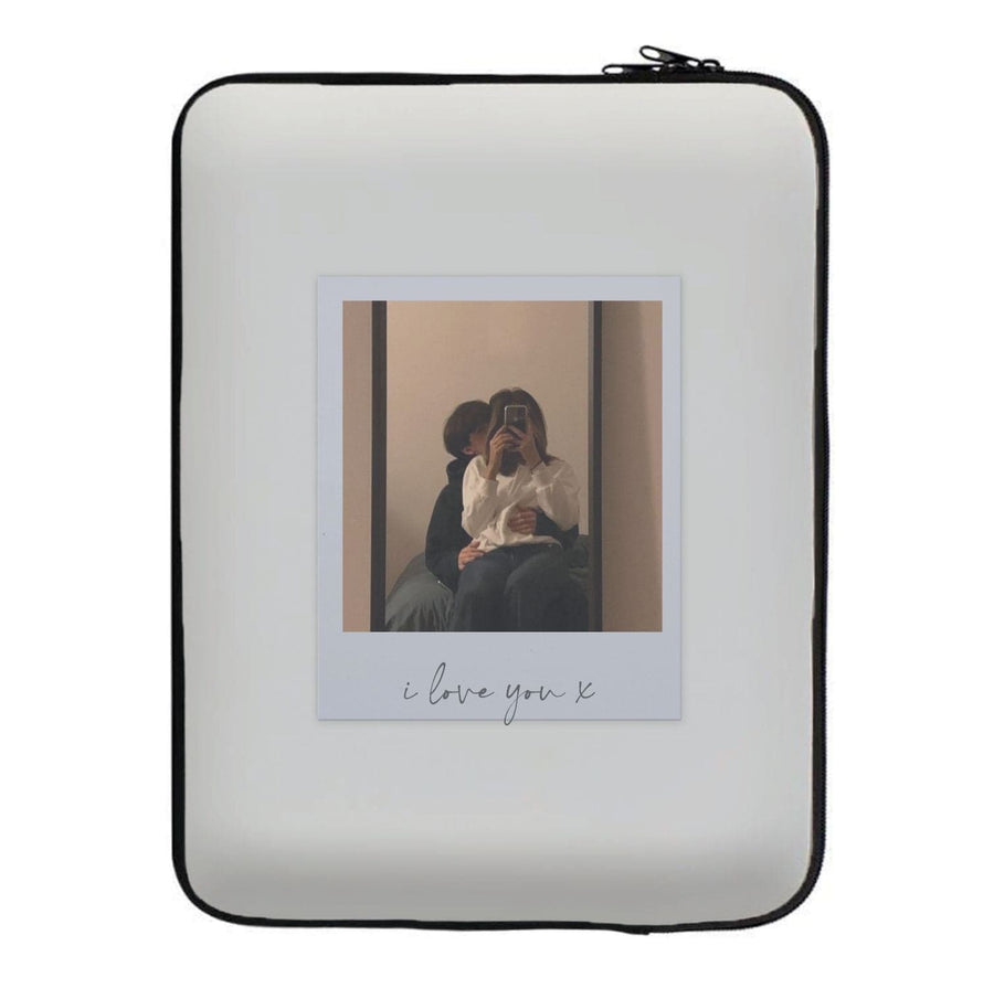 I Love You Polaroid - Personalised Couples Laptop Sleeve
