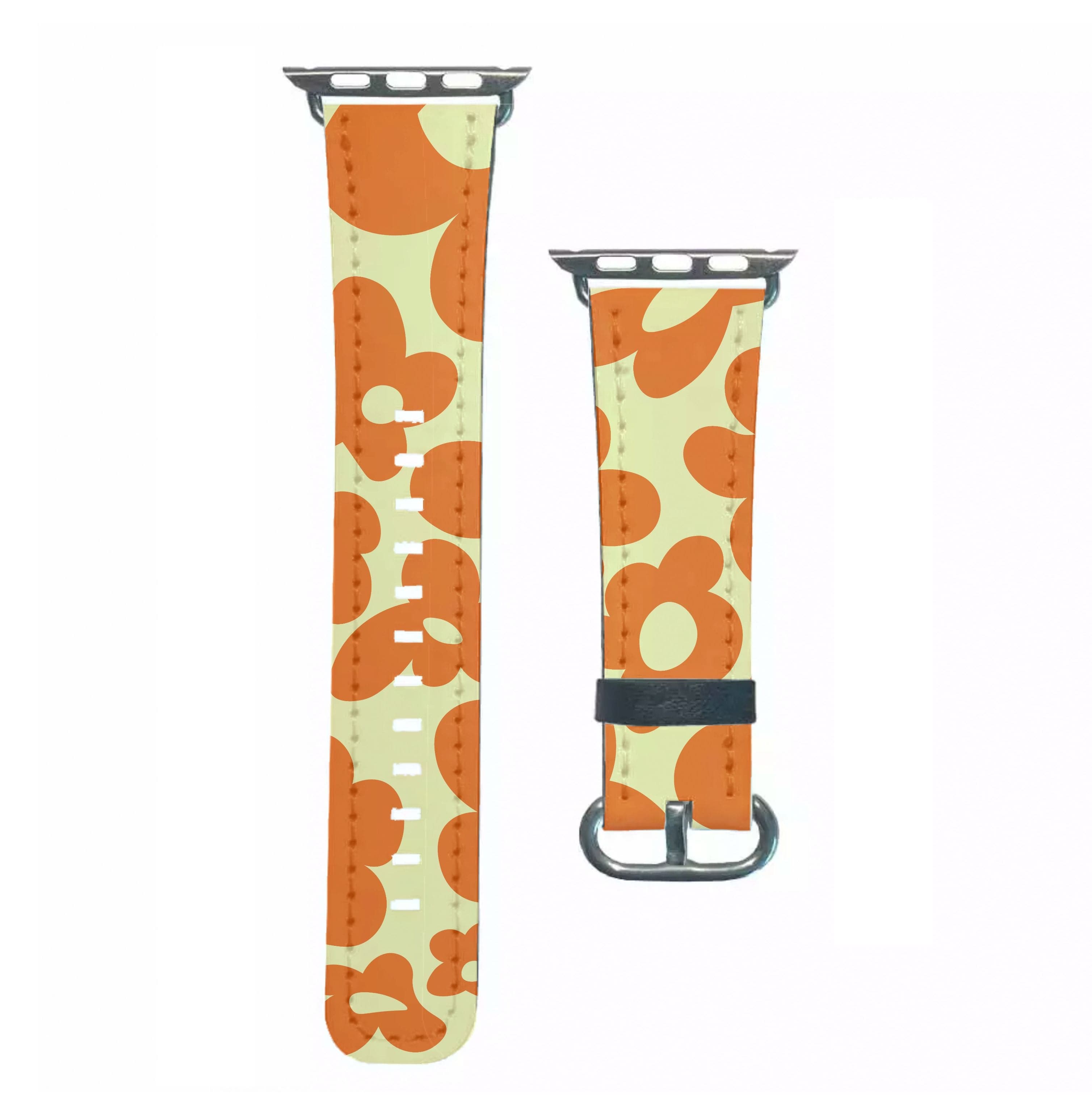 Orange Flowers - Trippy Patterns Apple Watch Strap
