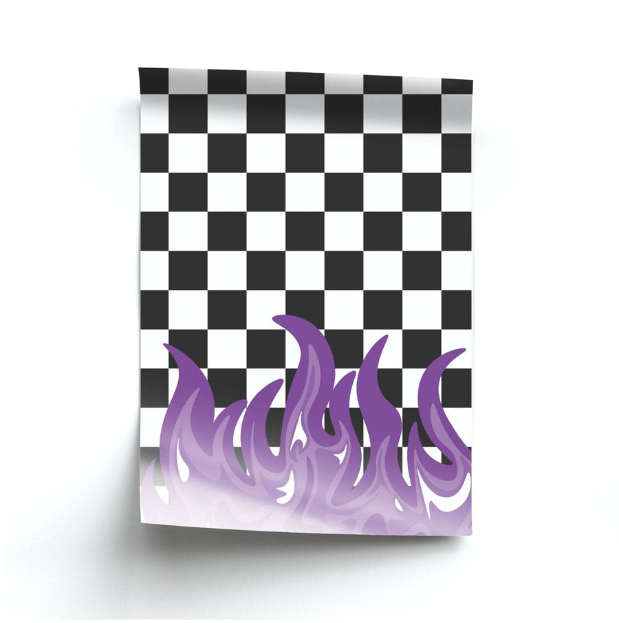 Purple Flame - Skate Aesthetic  Poster