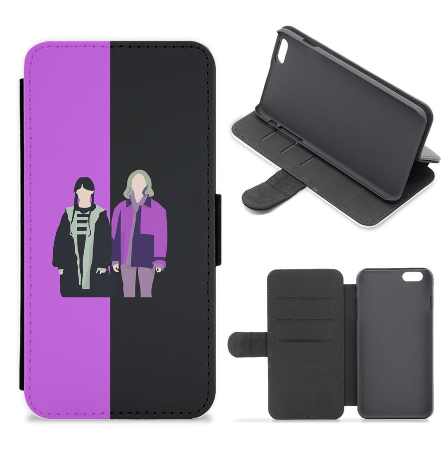 Wednesday And Enid - Wednesday Flip / Wallet Phone Case