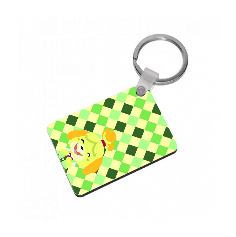 Isabelle checkers - Animal Crossing Keyring