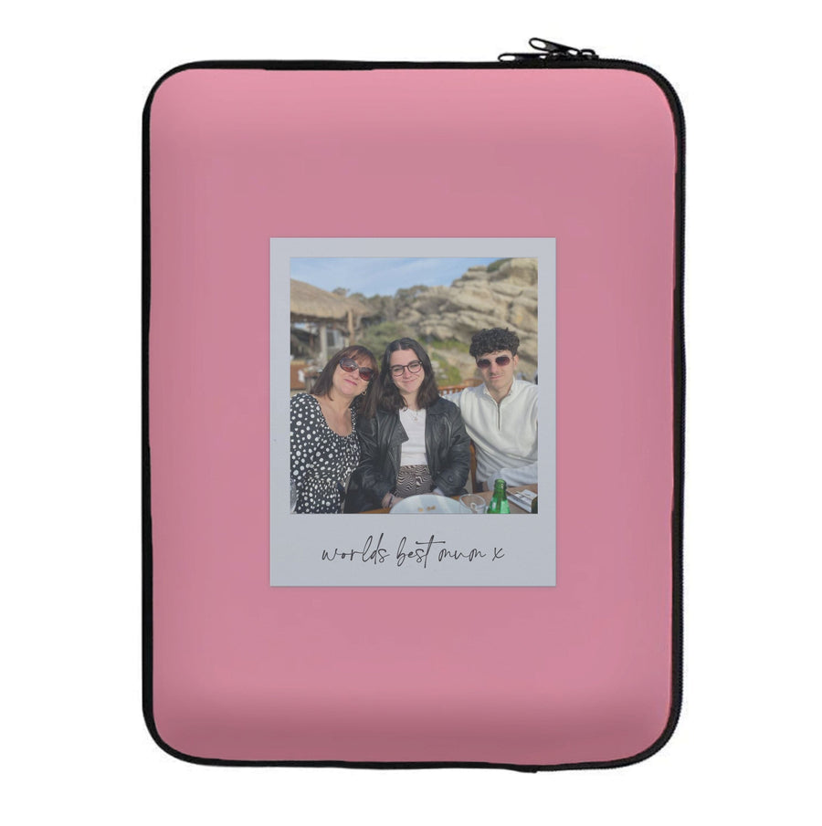 Worlds Best Mum Polaroid - Personalised Mother's Day Laptop Sleeve