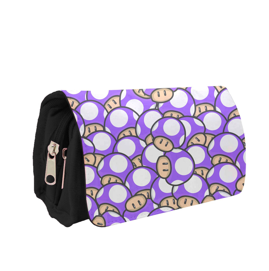 Mushroom Pattern - Purple Pencil Case