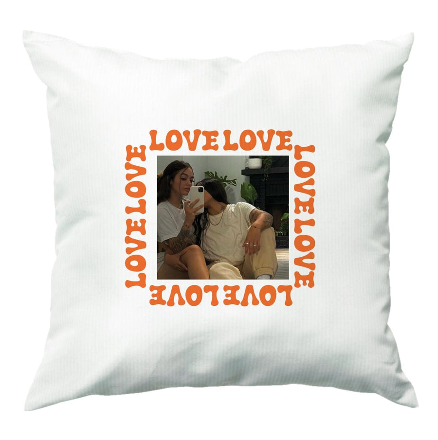 Love, Love, Love - Personalised Couples Cushion