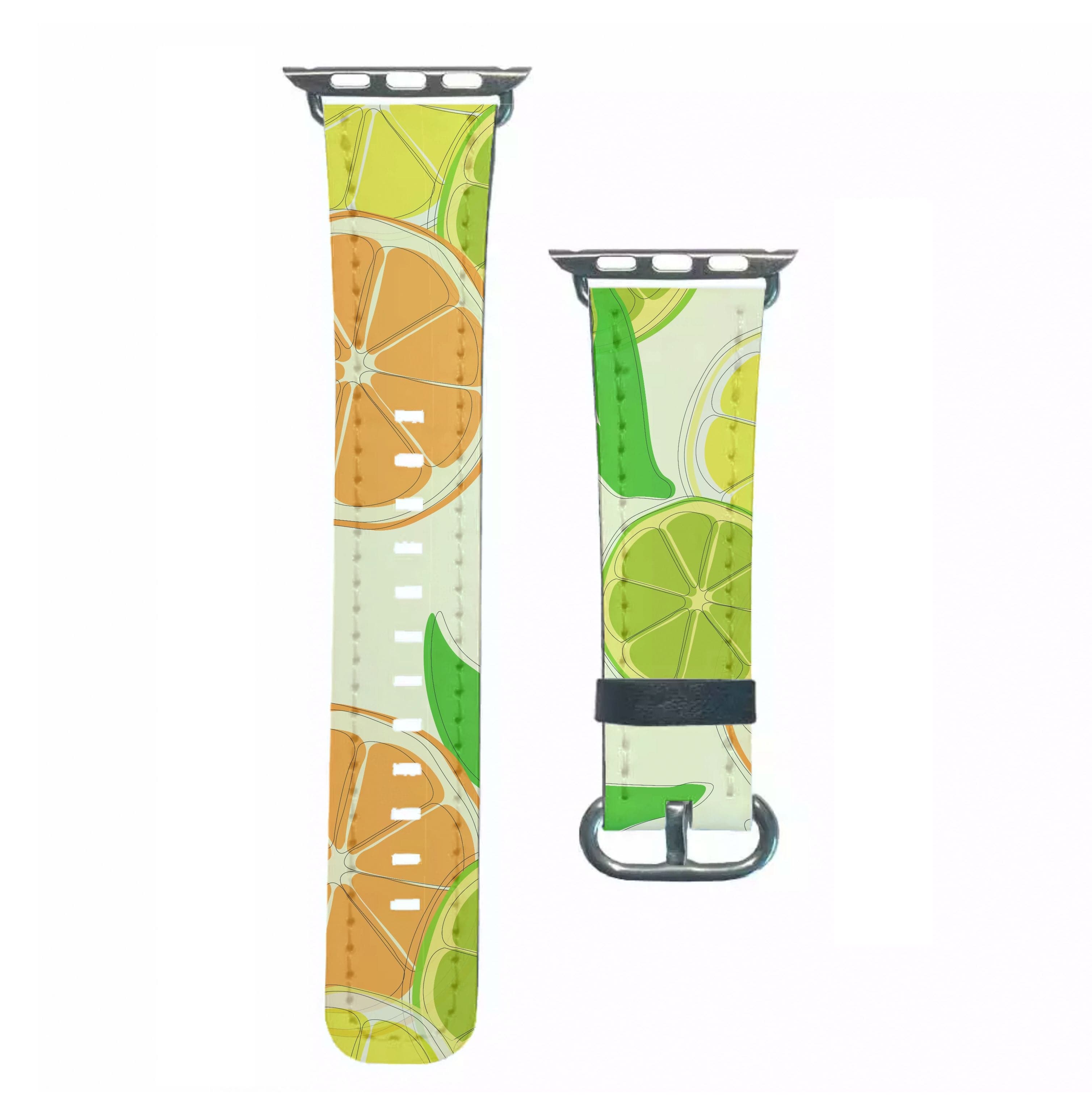 Oranges, Leomns And Limes - Fruit Patterns Apple Watch Strap