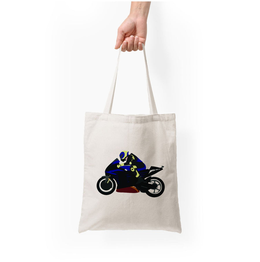 Purple Motorbike - Moto GP Tote Bag
