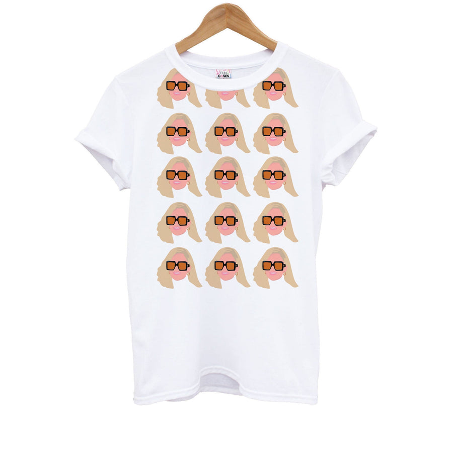 Face collage - Khloe Kardashian Kids T-Shirt
