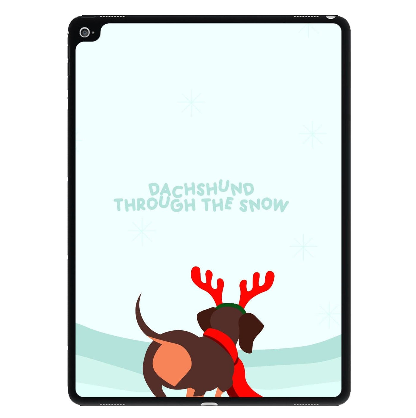 Dachshund Through The Snow - Christmas iPad Case