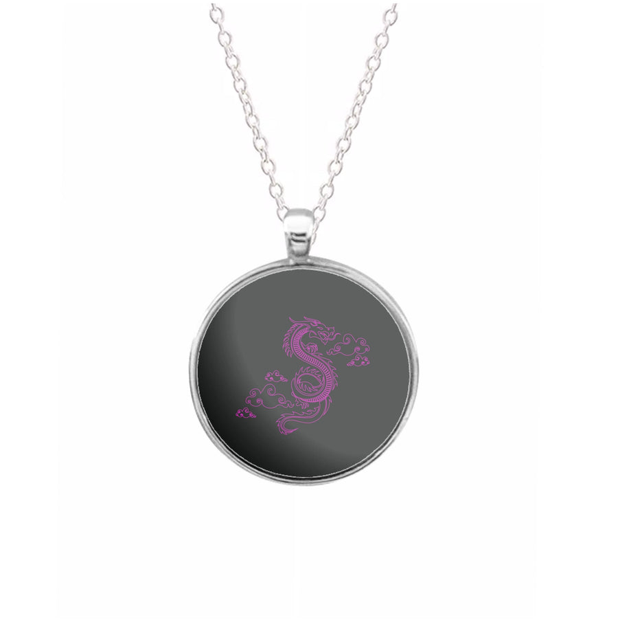 Pink - Dragon Patterns Necklace
