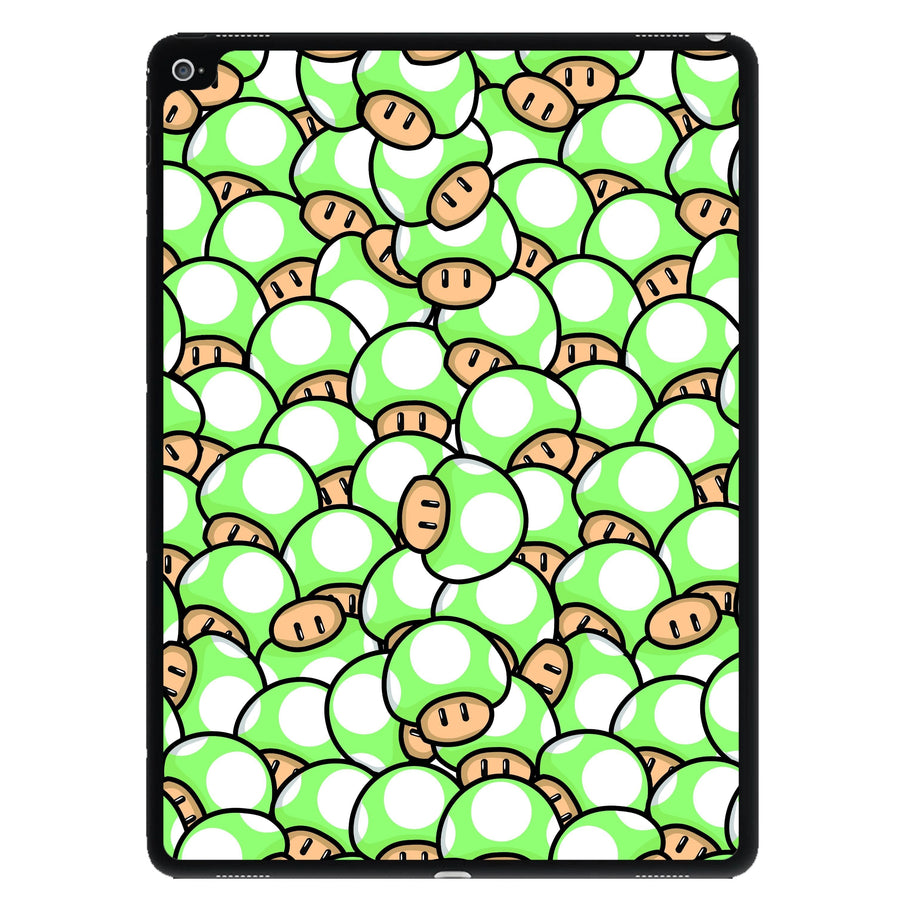 Mushroom Pattern - Light Green iPad Case