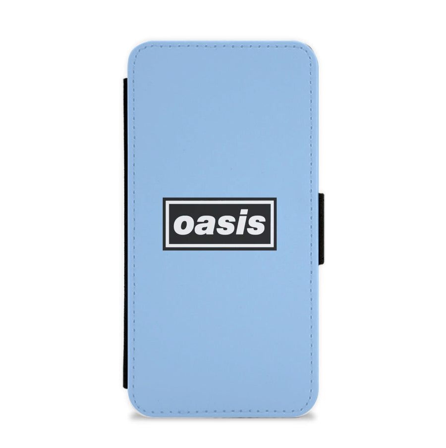 Band Name Blue - Oasis Flip / Wallet Phone Case
