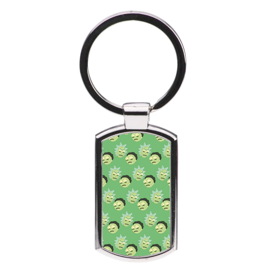 Rick And Morty Pattern Luxury Keyring