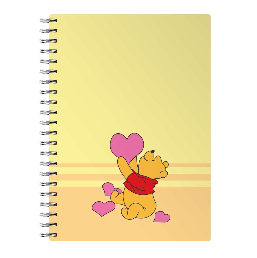 Pooh Love Heart Balloons - Disney Valentine's Notebook