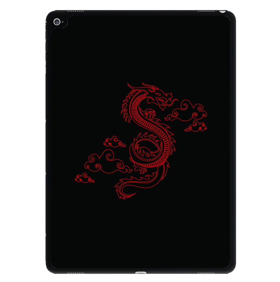 Red - Dragon Patterns iPad Case