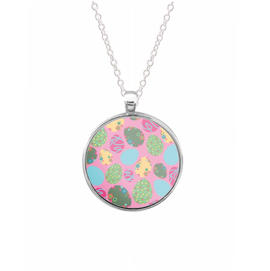 Pink Easter Eggs - Easter Patterns Necklace
