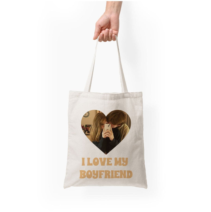 I Love My Boyfriend - Personalised Couples Tote Bag