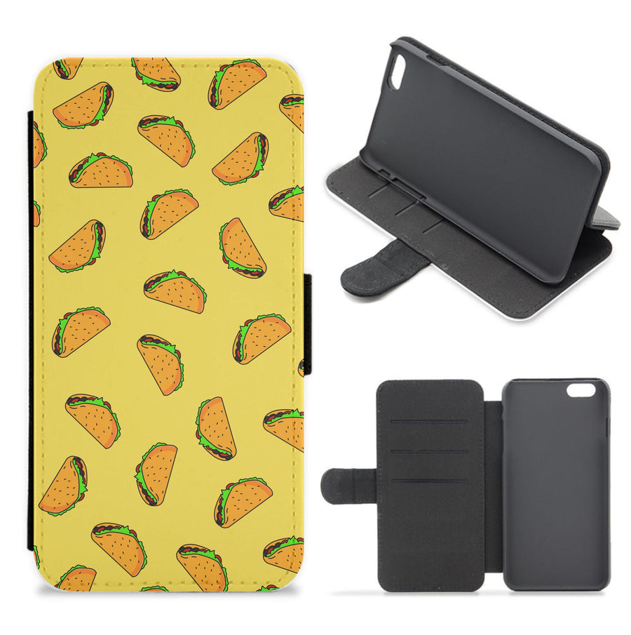 Tacos - Fast Food Patterns Flip / Wallet Phone Case