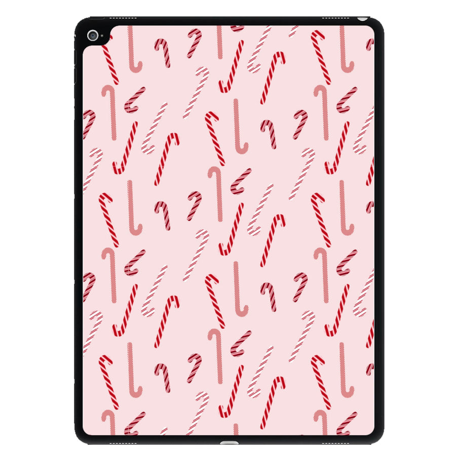 Pink Candycane Christmas Pattern iPad Case