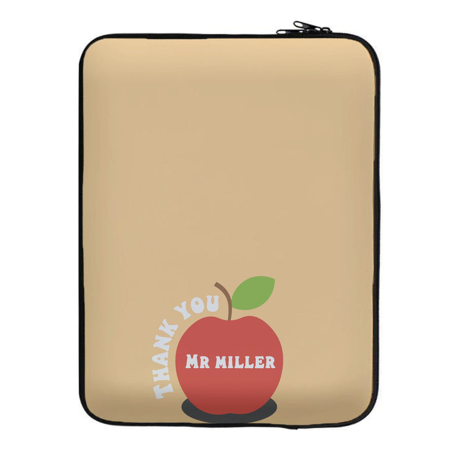Apple - Personalised Teachers Gift Laptop Sleeve