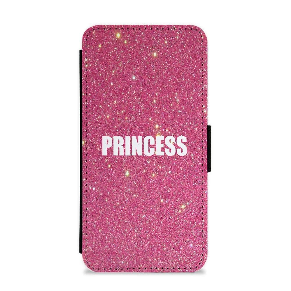 Glittery Pink Princess Flip / Wallet Phone Case - Fun Cases