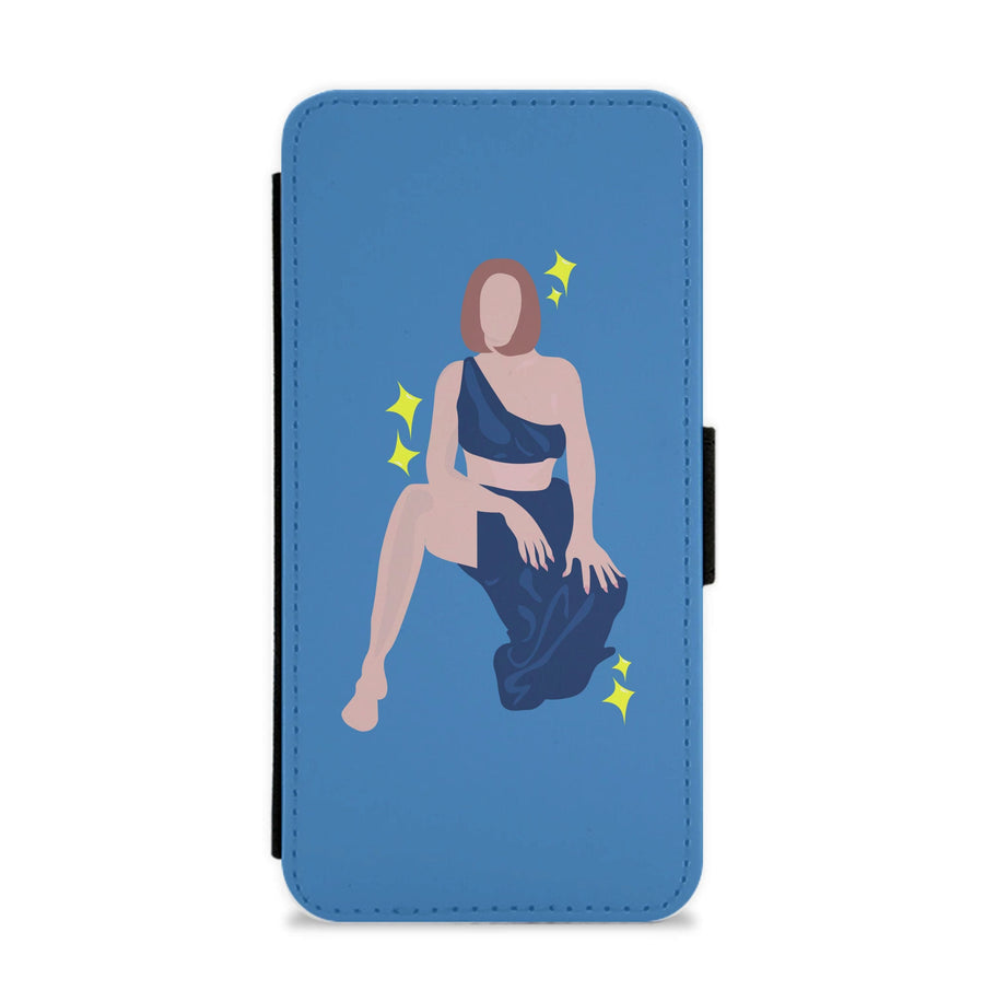 Blue dress silhouette - Khloe Kardashian Flip / Wallet Phone Case
