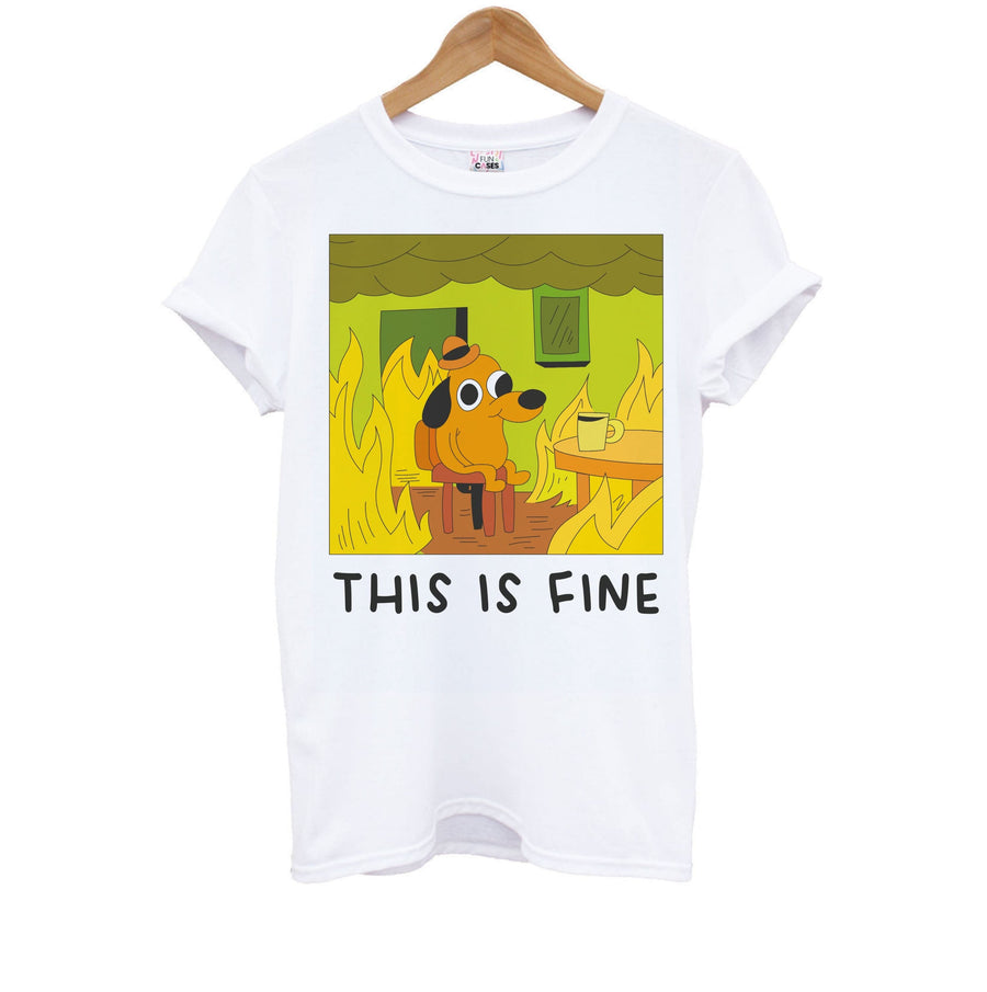 This Is Fine - Memes Kids T-Shirt