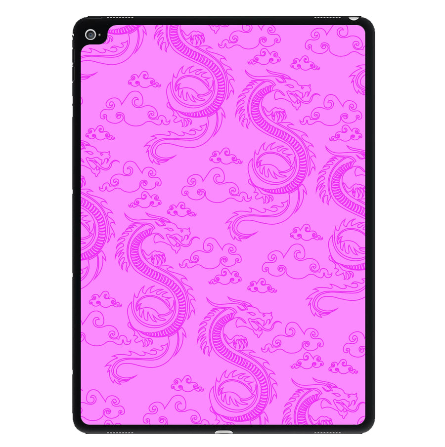 Pink Dragon Pattern iPad Case