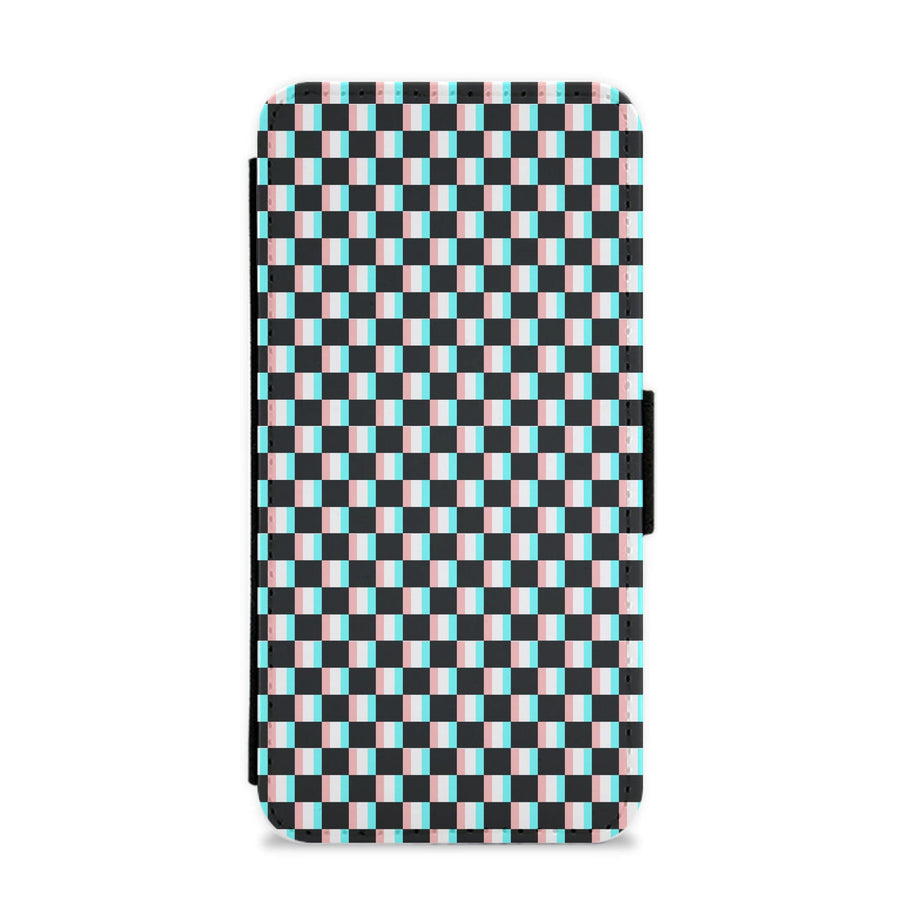 3D Squares - Trippy Patterns Flip / Wallet Phone Case