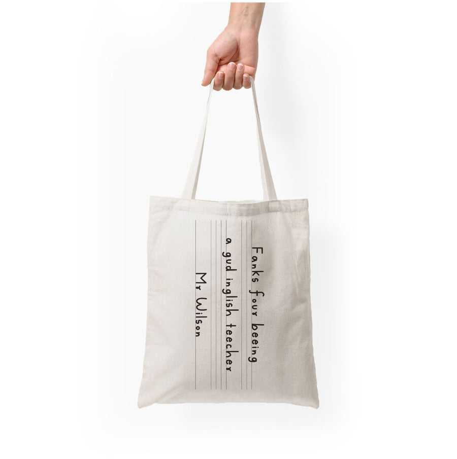 English Teacher - Personalised Teachers Gift Tote Bag
