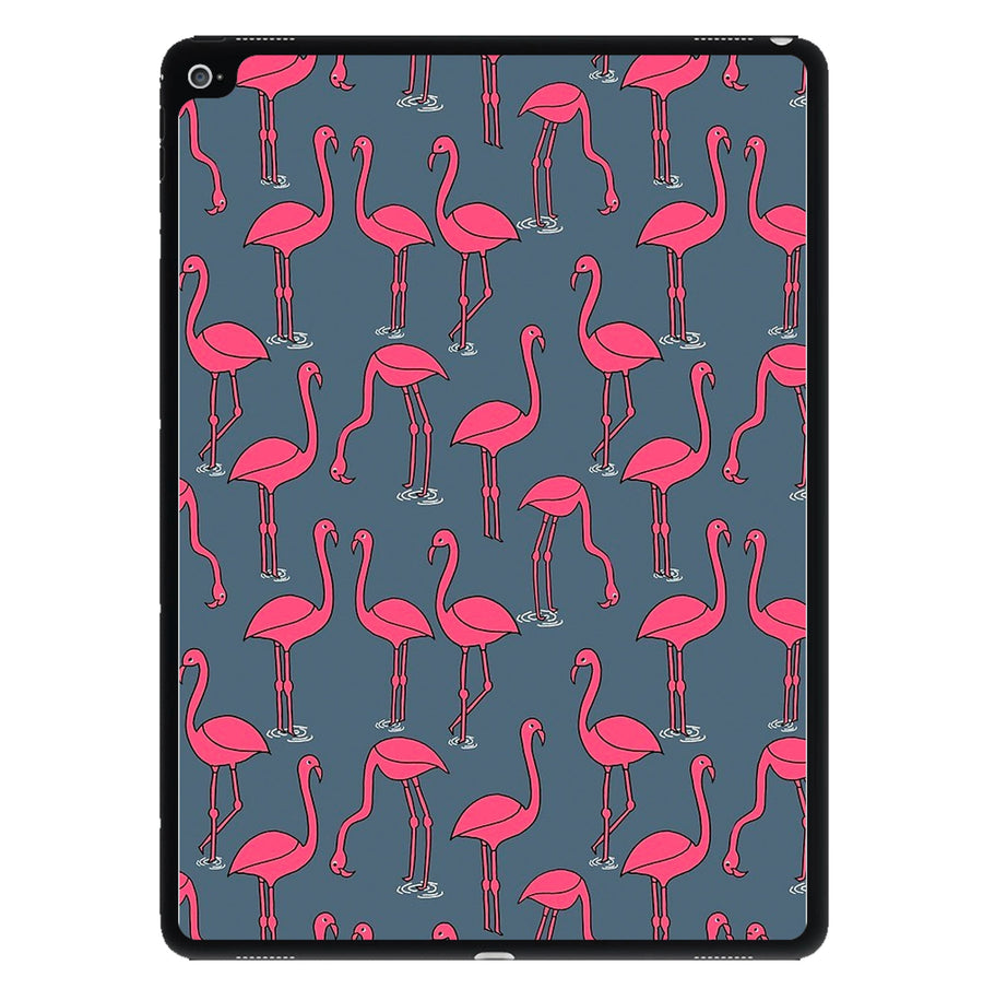 Basic Pink Flamingo Pattern iPad Case