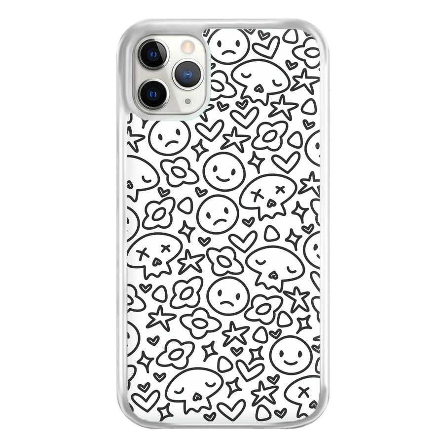 White Skulls - Skate Aesthetic  Phone Case