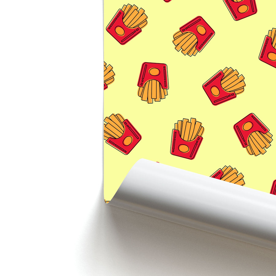 Fries - Fast Food Patterns Poster