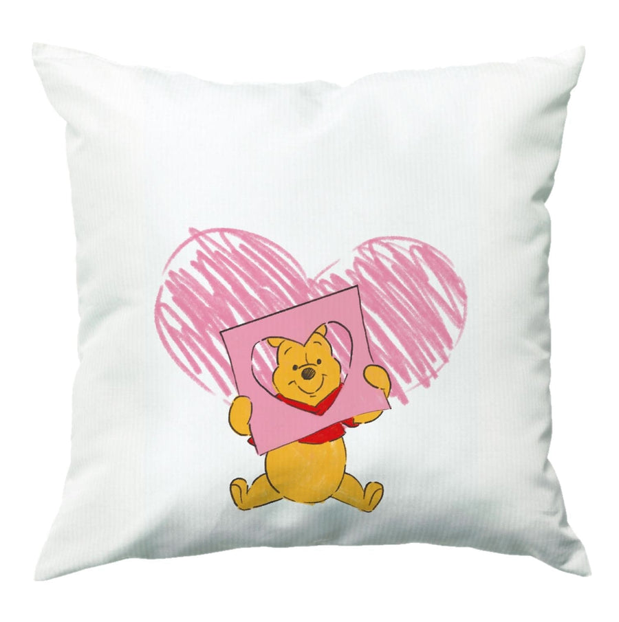 Pooh Heart Drawing - Disney Valentine's Cushion