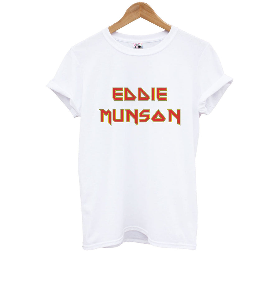 Eddie Munson Text - Stranger Things Kids T-Shirt