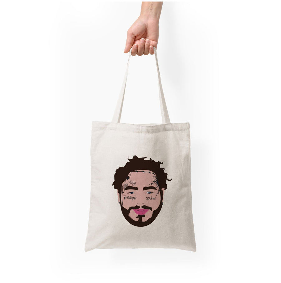 Face Tattoos - Post Malone Tote Bag