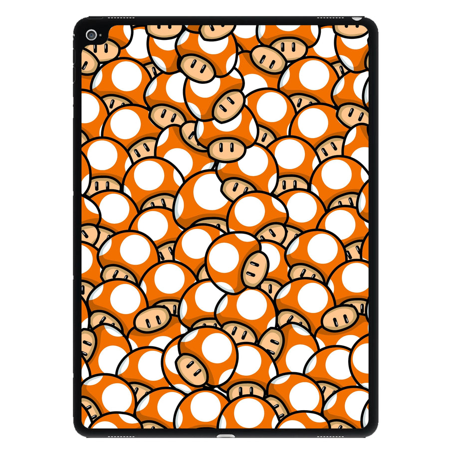 Mushroom Pattern - Orange iPad Case