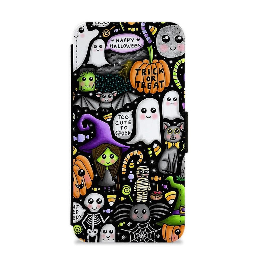 Colourful Halloween Pattern Flip / Wallet Phone Case - Fun Cases