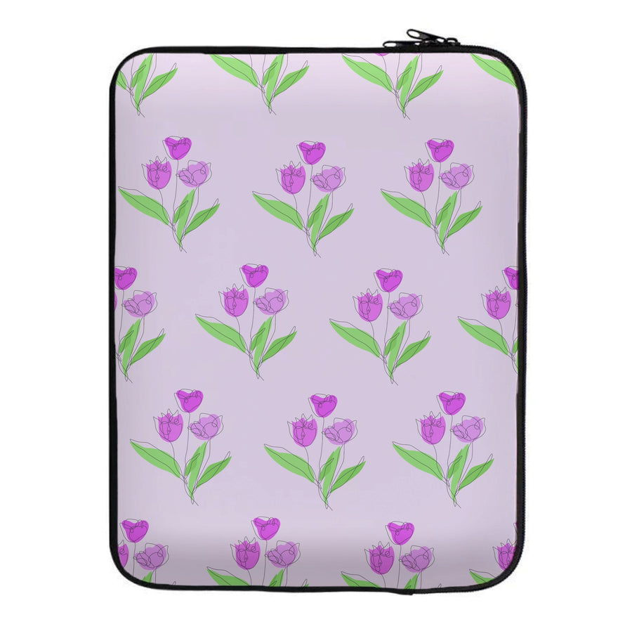 Pink Pattern - Floral Laptop Sleeve