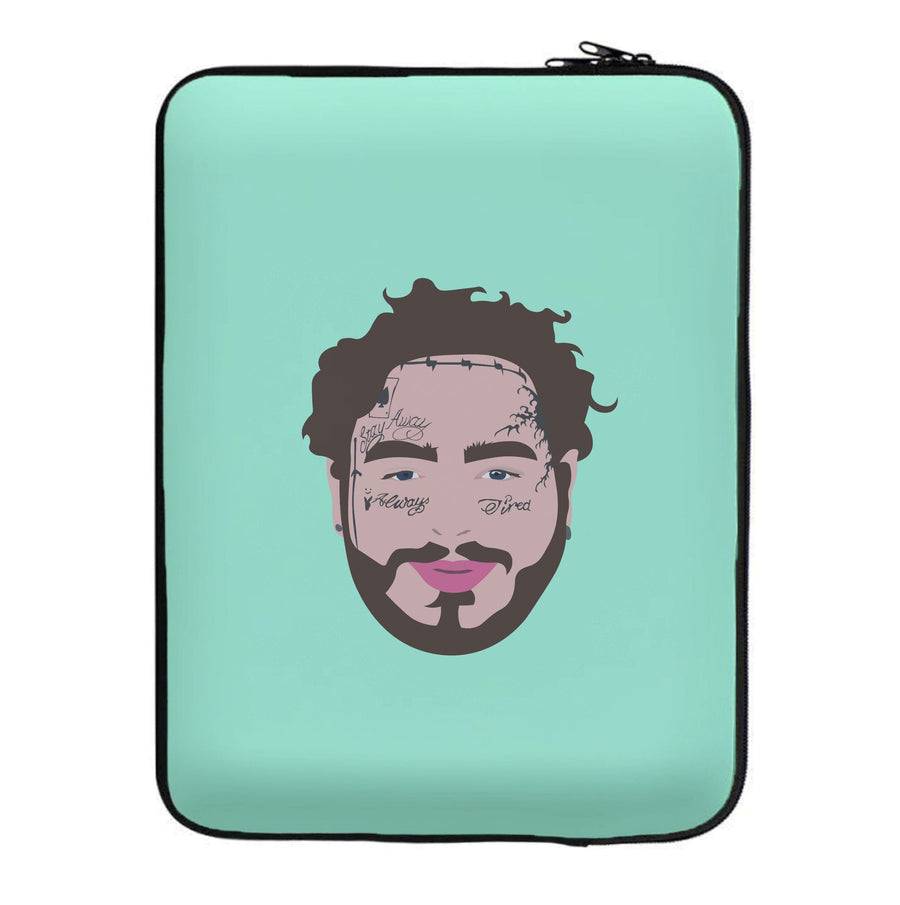 Face Tattoos - Post Malone Laptop Sleeve